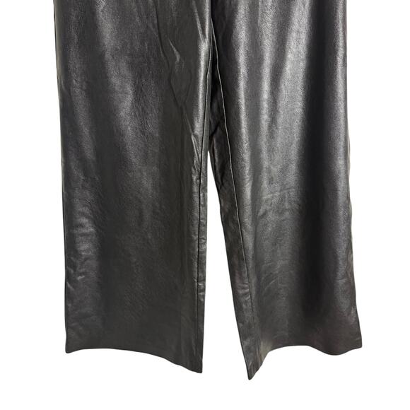 Commando Black Faux Leather Wide Leg Trouser Pants Size Small - Picture 6 of 11